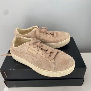 Puma by Alexander McQueen Suede Sneakers  Light Pink/Beige  35.5 EU / 5 1/2 US